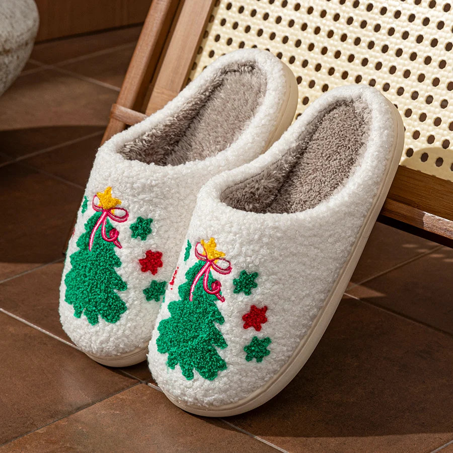 Christmas Tree House Slippers