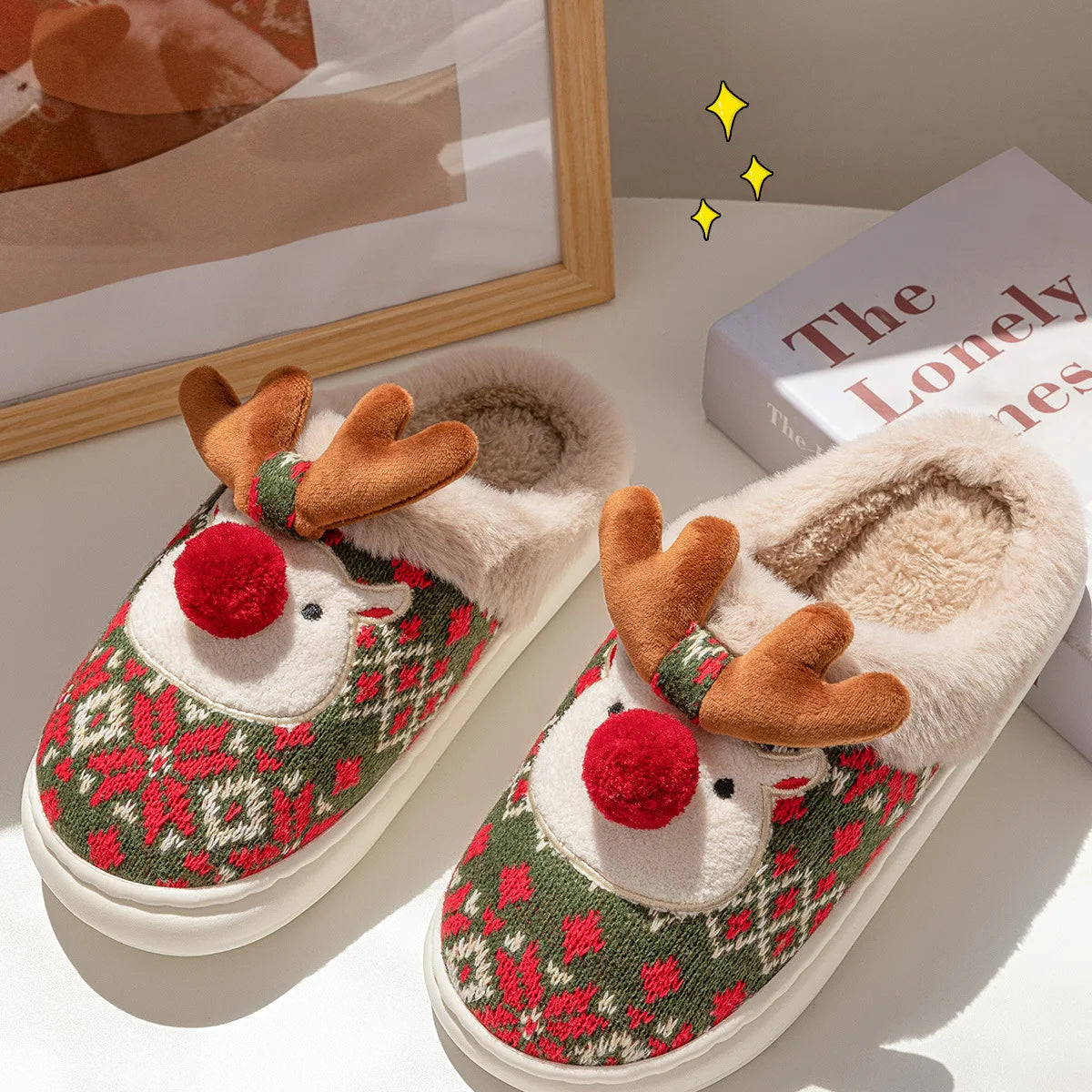 Reindeer House Slippers