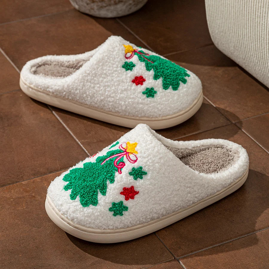 Christmas Tree House Slippers