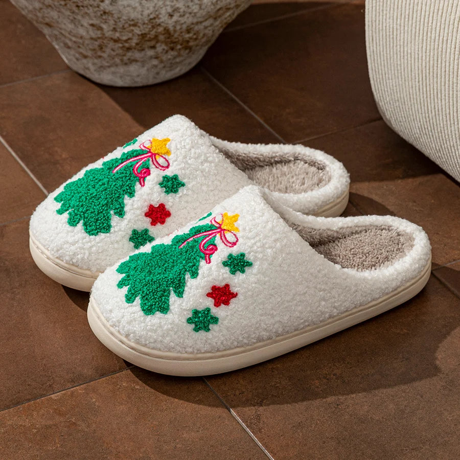 Christmas Tree House Slippers