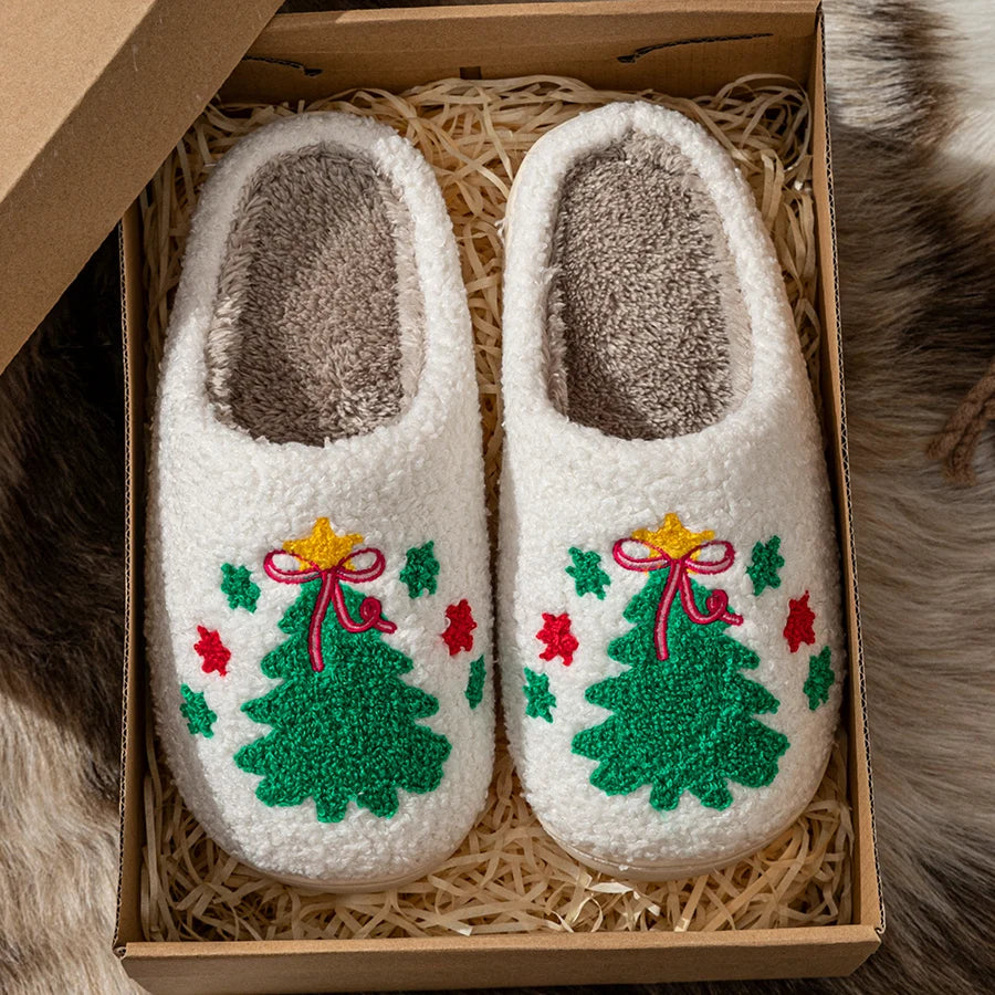Christmas Tree House Slippers
